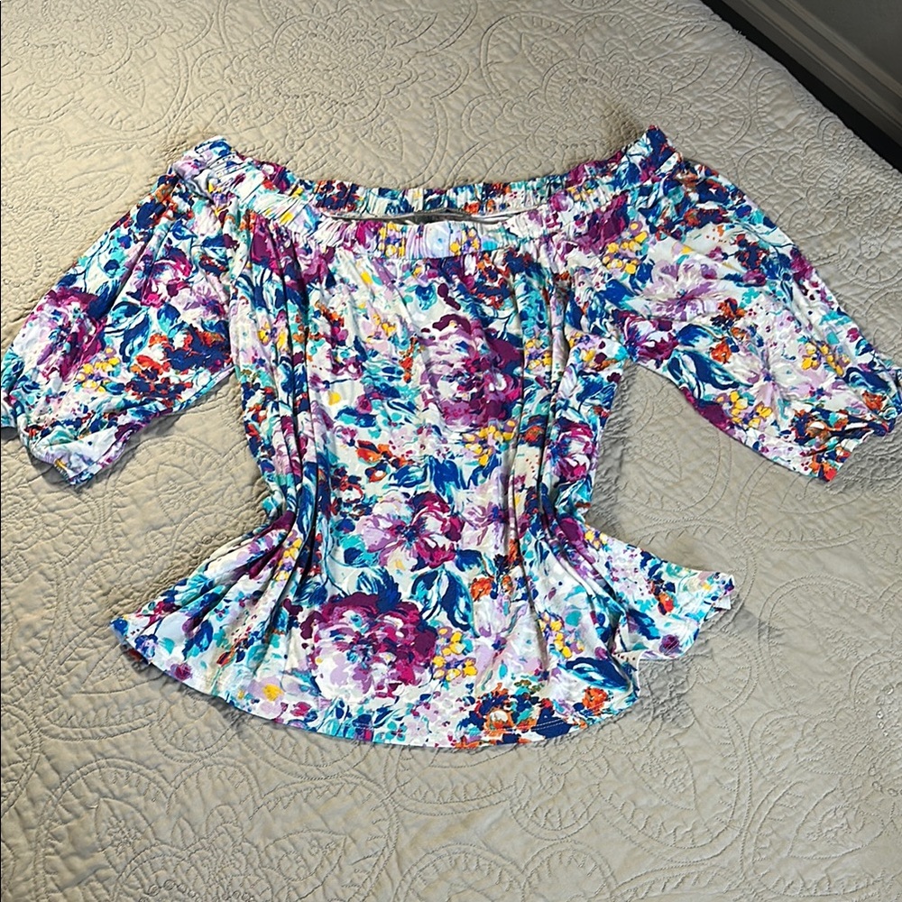 Loveappella Purple and Blue Blouse